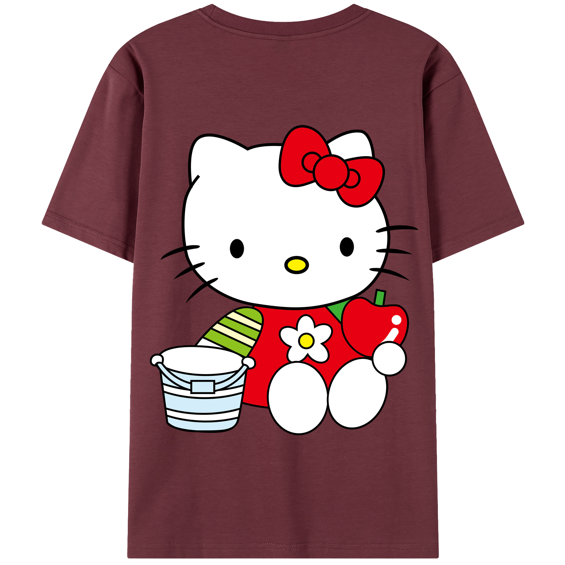 （画像用） Hello Kitty ハローキティ 綿100％半袖Tシャツ（背面プリント）